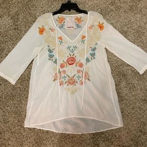 Johnny Was embroidered top